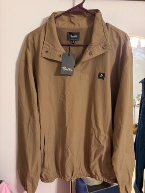 NWT Primitive Men's Tan Pullover Windbreaker Jacket